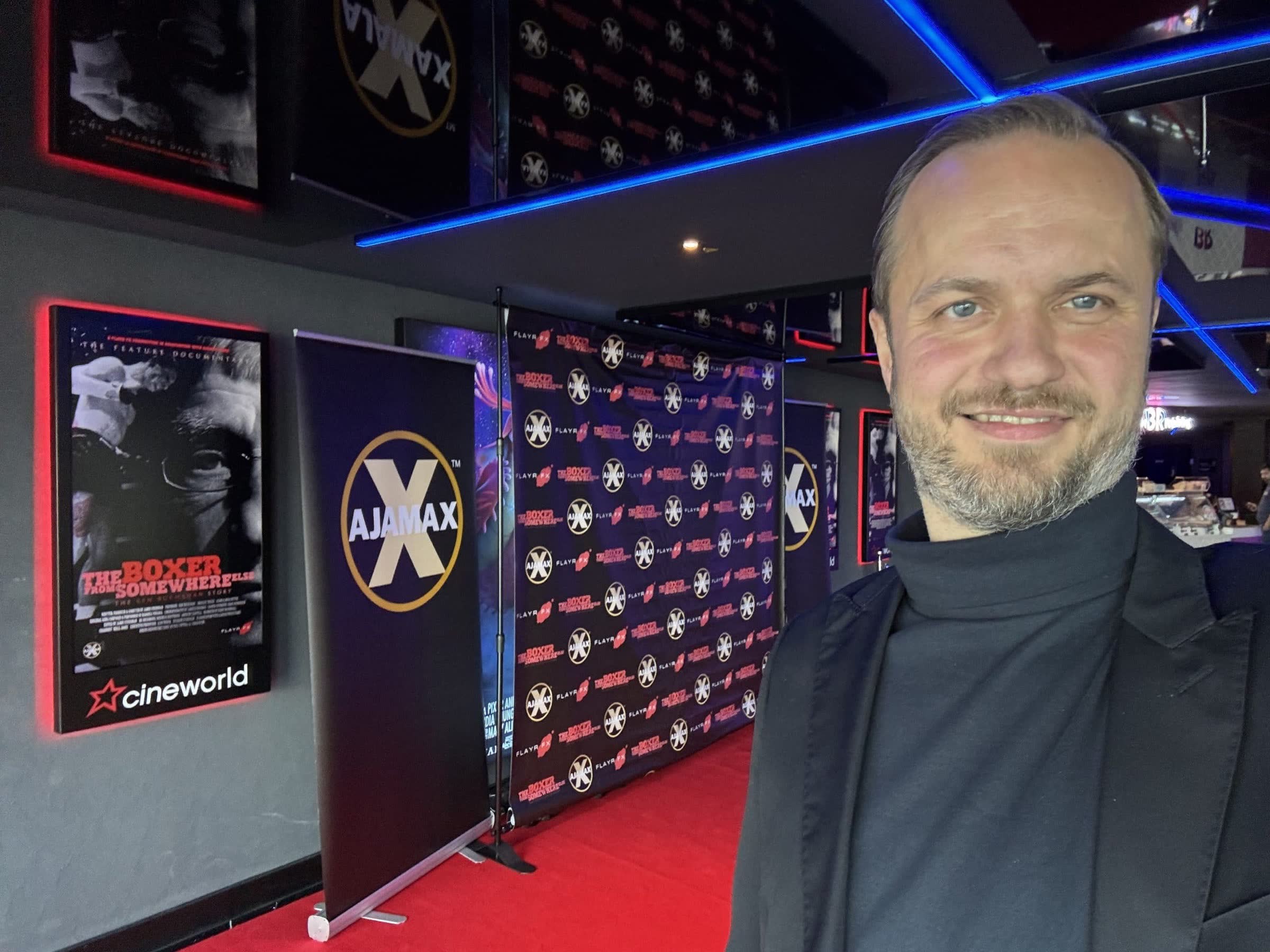 Jamie Steedman on the red carpet at the premiere