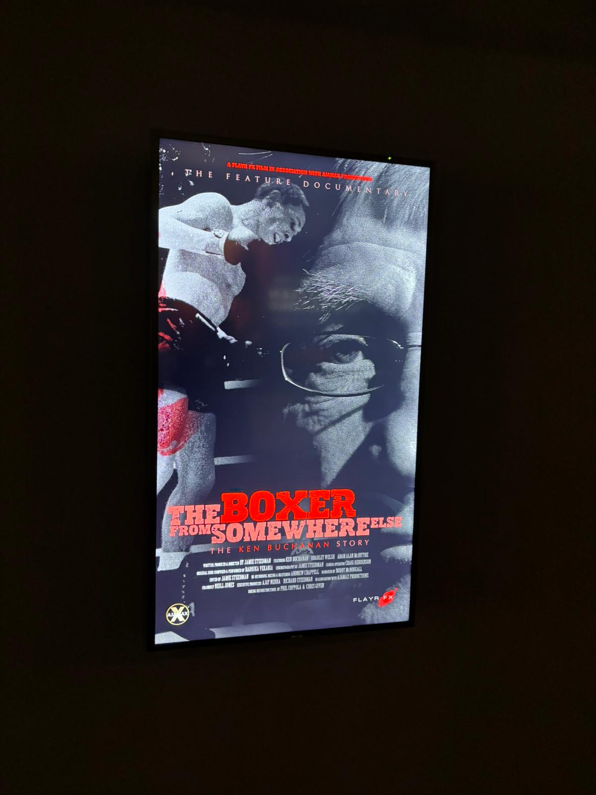 The film’s poster on a digital display at Vue