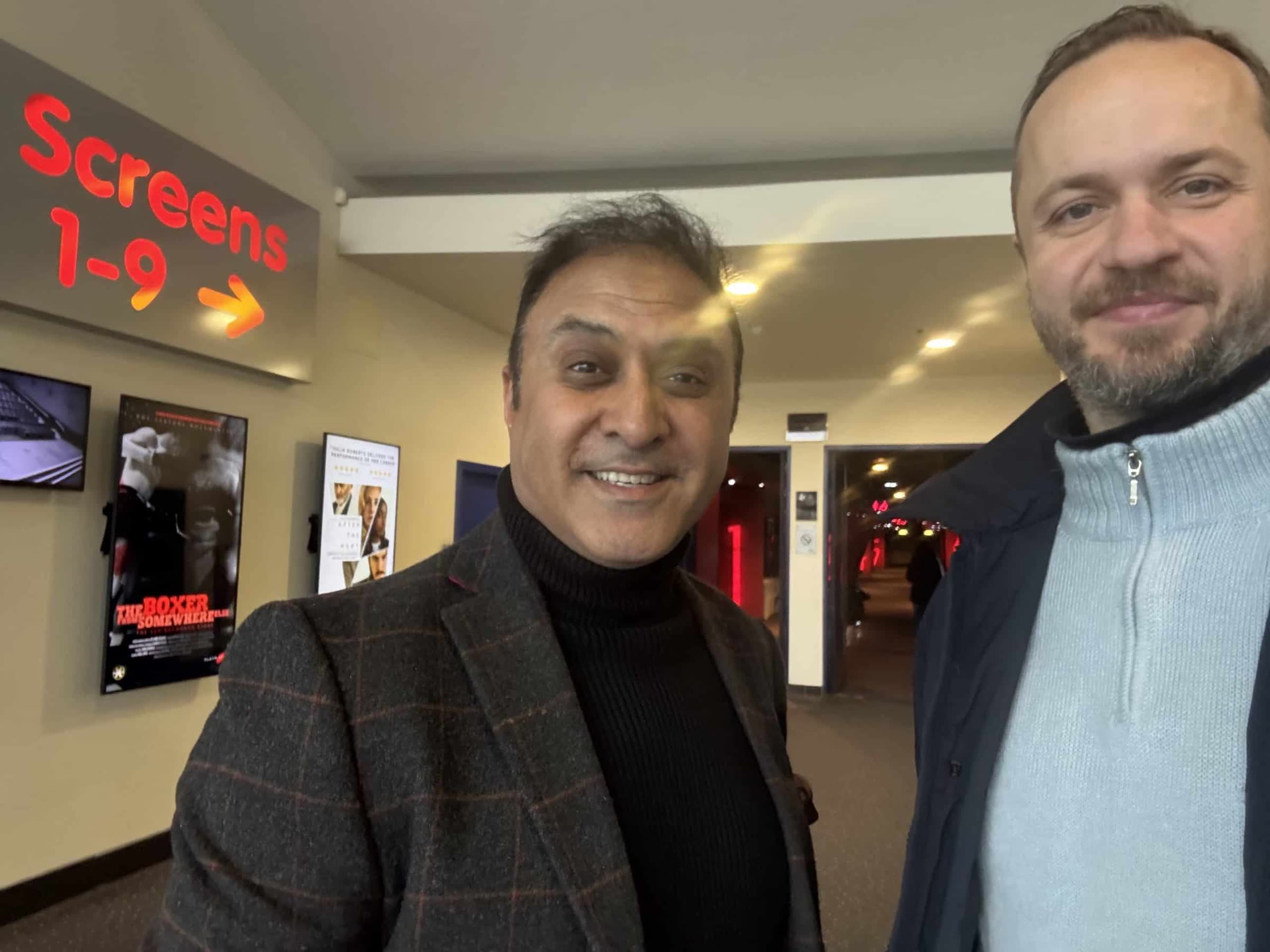 Ajay Nehra and Jamie Steedman at Vue on release day