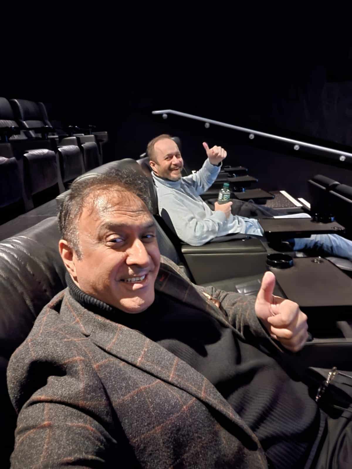 Ajay Nehra in the cinema seats at Vue on release day