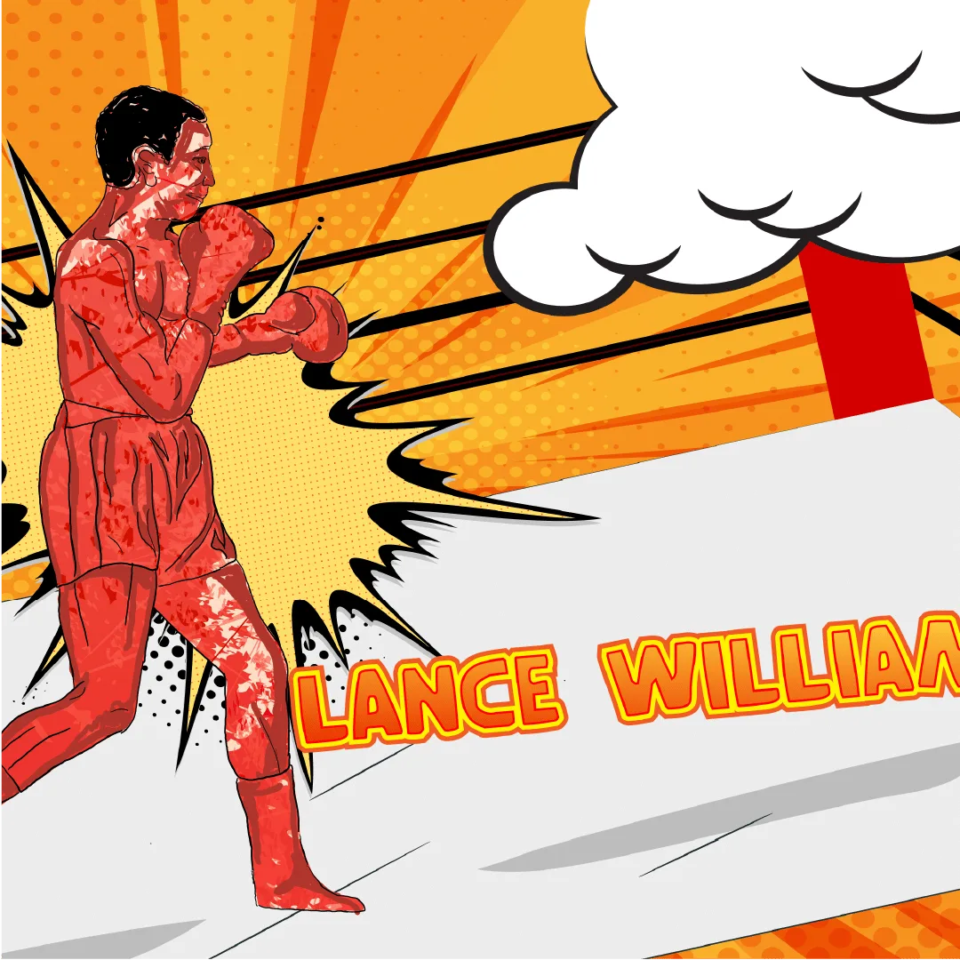 Illustration of the boxer Lance Williams