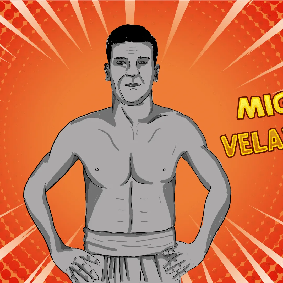 Illustration of the boxer Miguel Velázquez