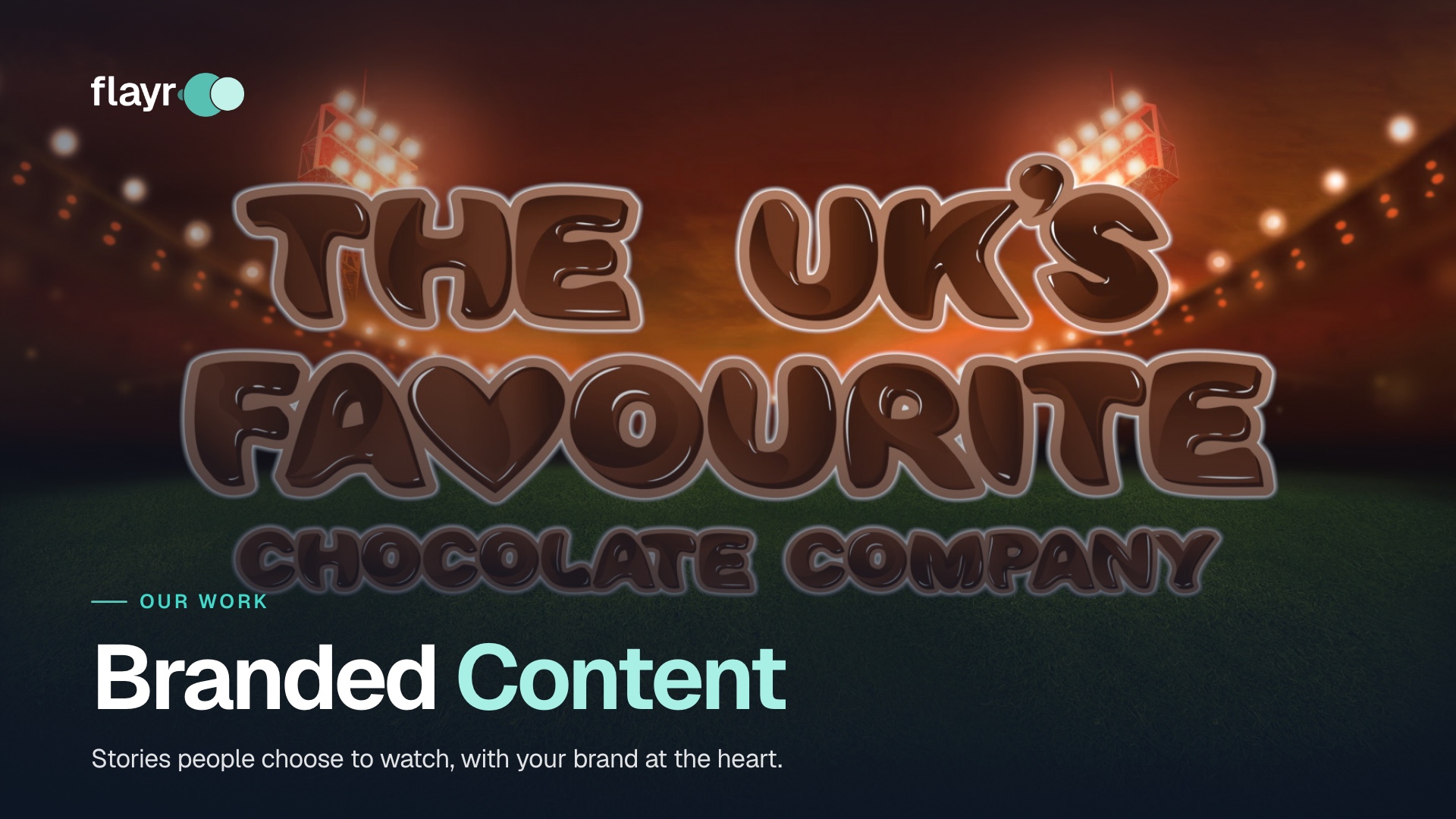 Branded content — a title card from Jamie Steedman’s portfolio