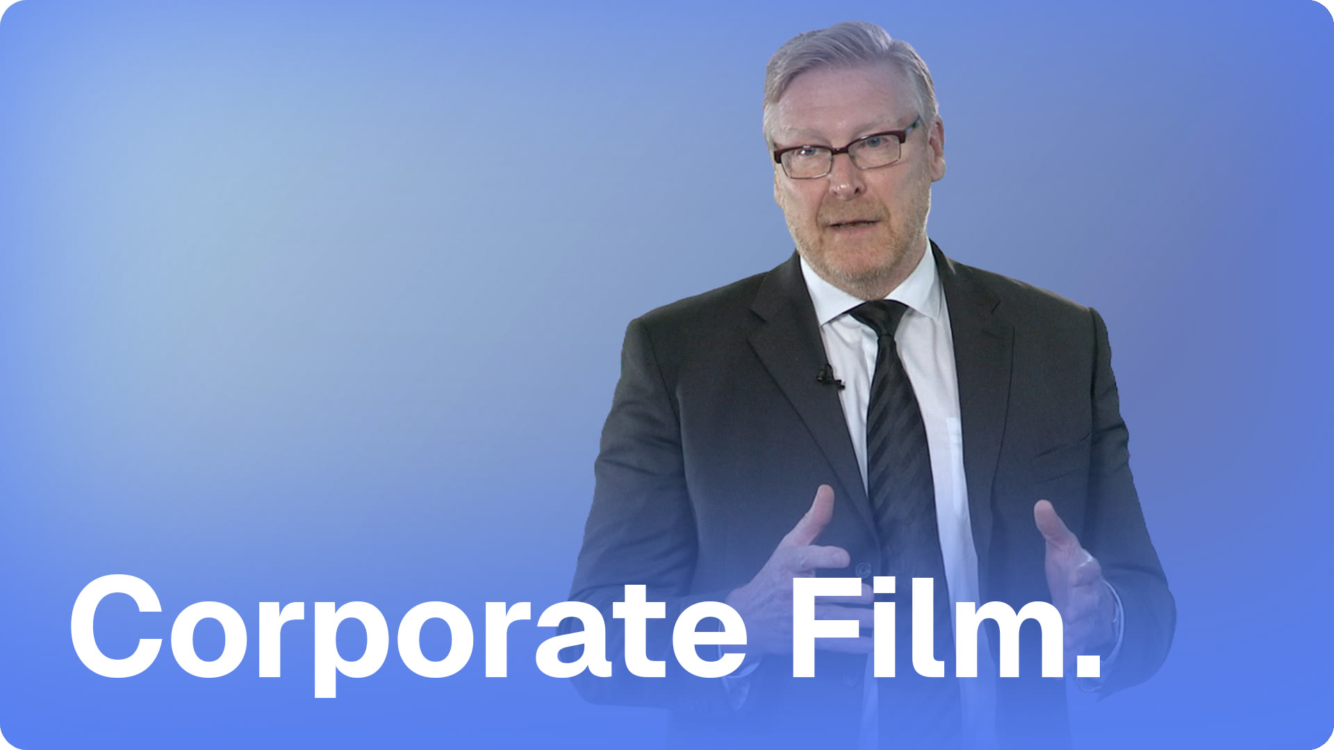 Corporate film — a title card from Jamie Steedman’s portfolio
