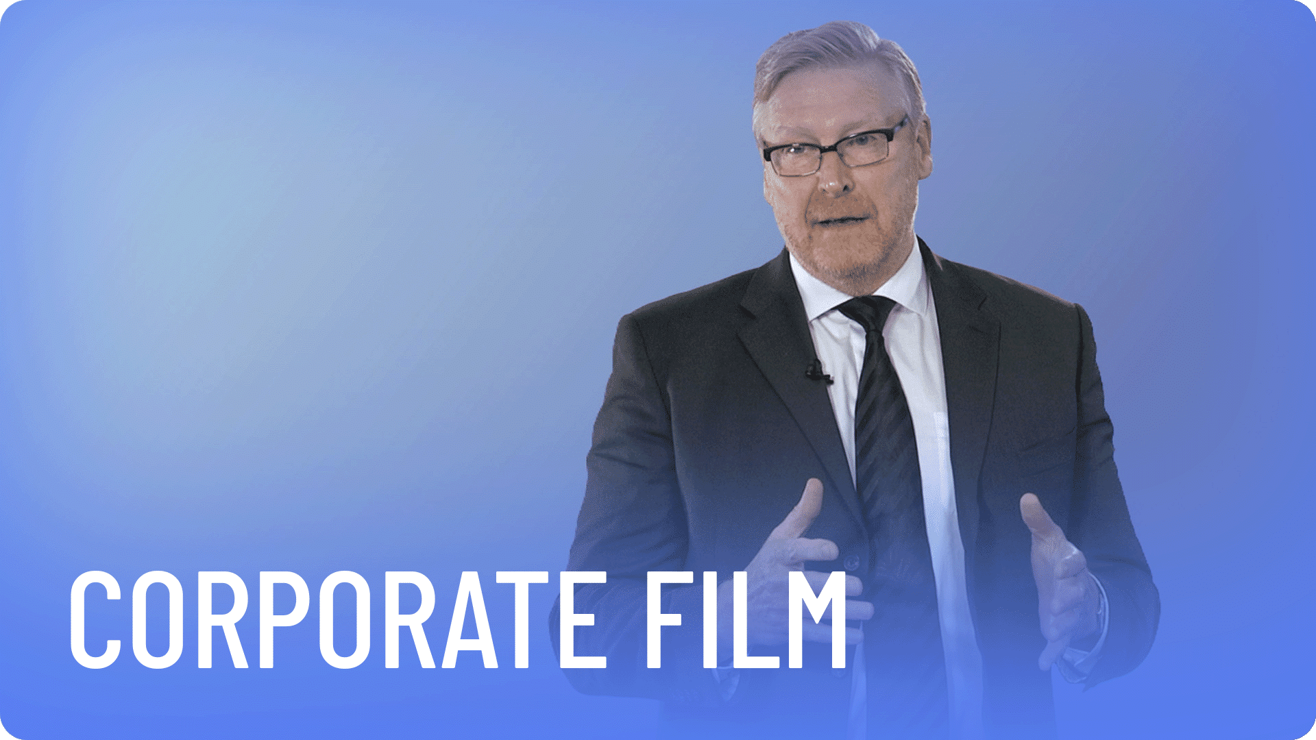 Corporate film — a title card from Jamie Steedman’s portfolio