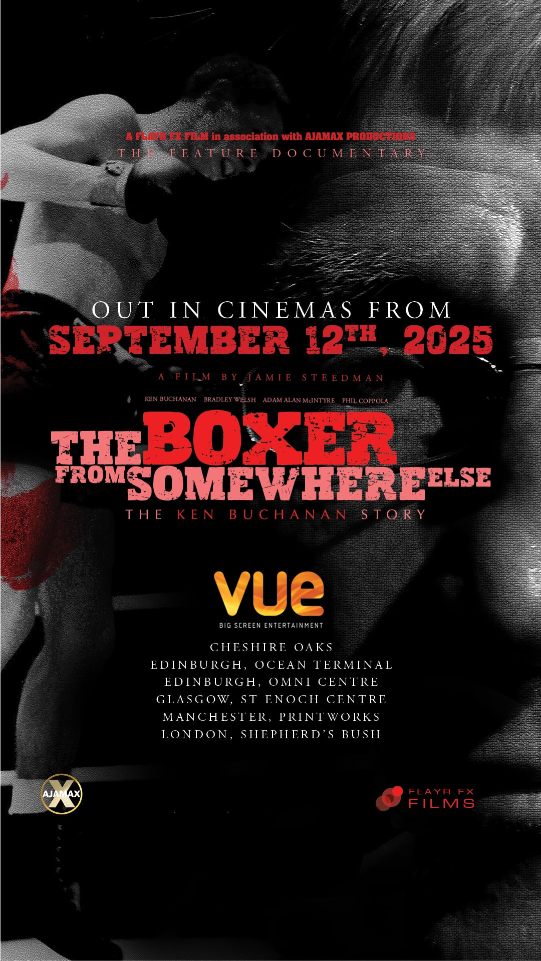 Release-date social post for The Boxer from Somewhere Else, instagram reel and facebook story (1080 × 1920)