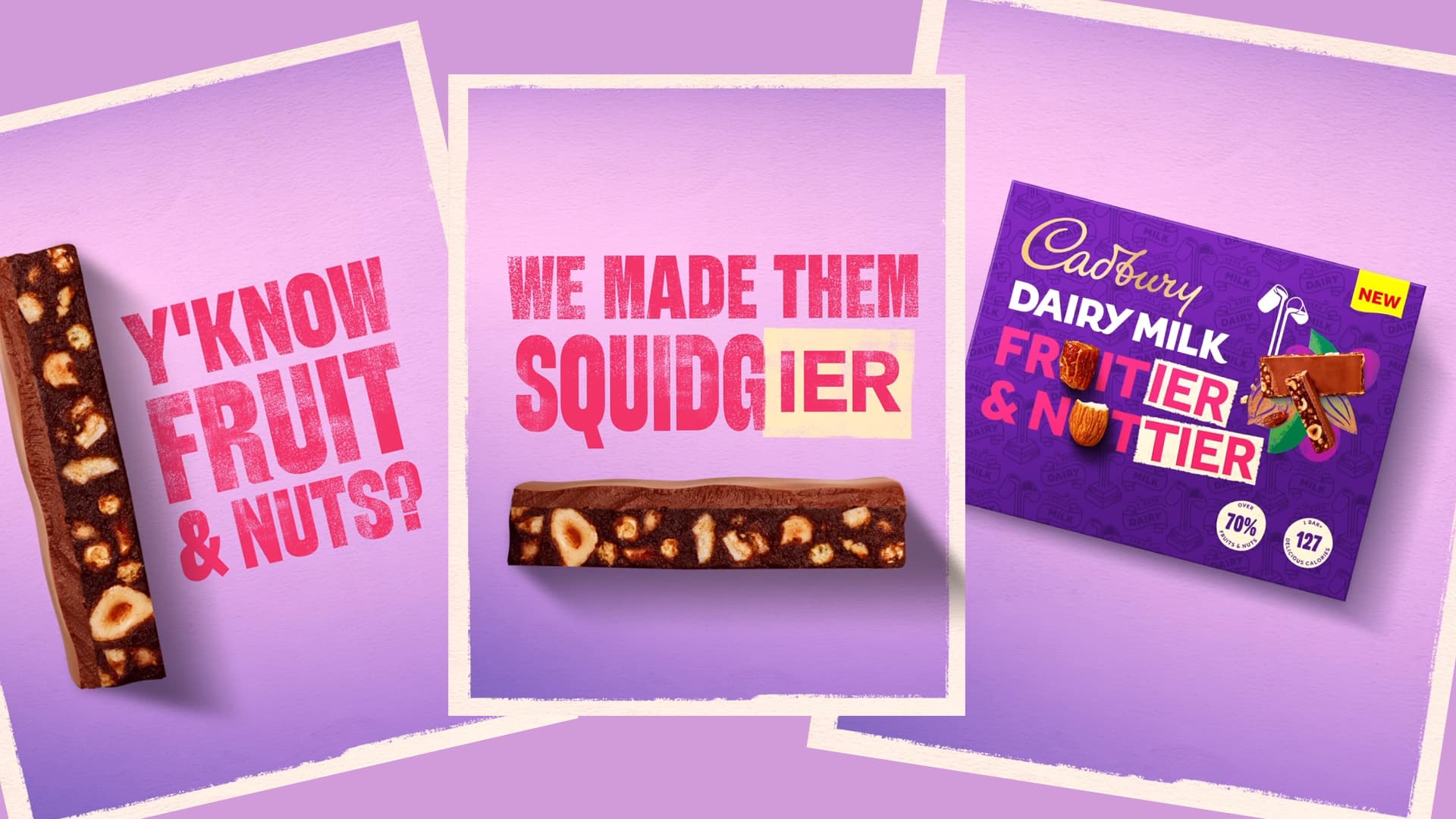 Poster frame from Cadburys Fruitier and Nuttier Bars