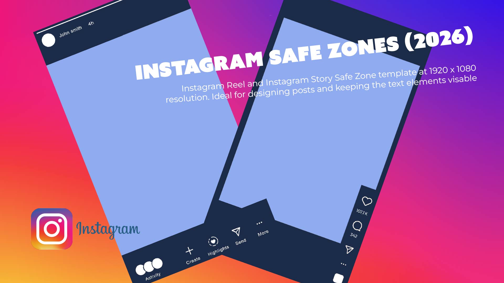 free instagram safe zone templates
