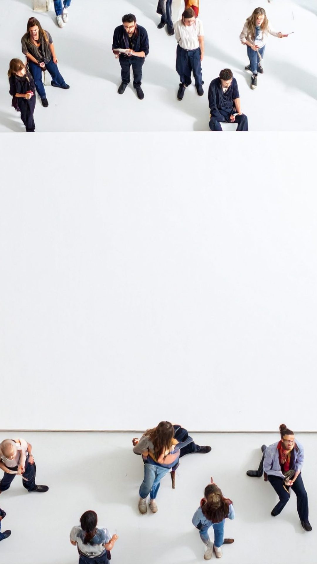 Firefly_a picture with thousands of creative people in a blank background 27954