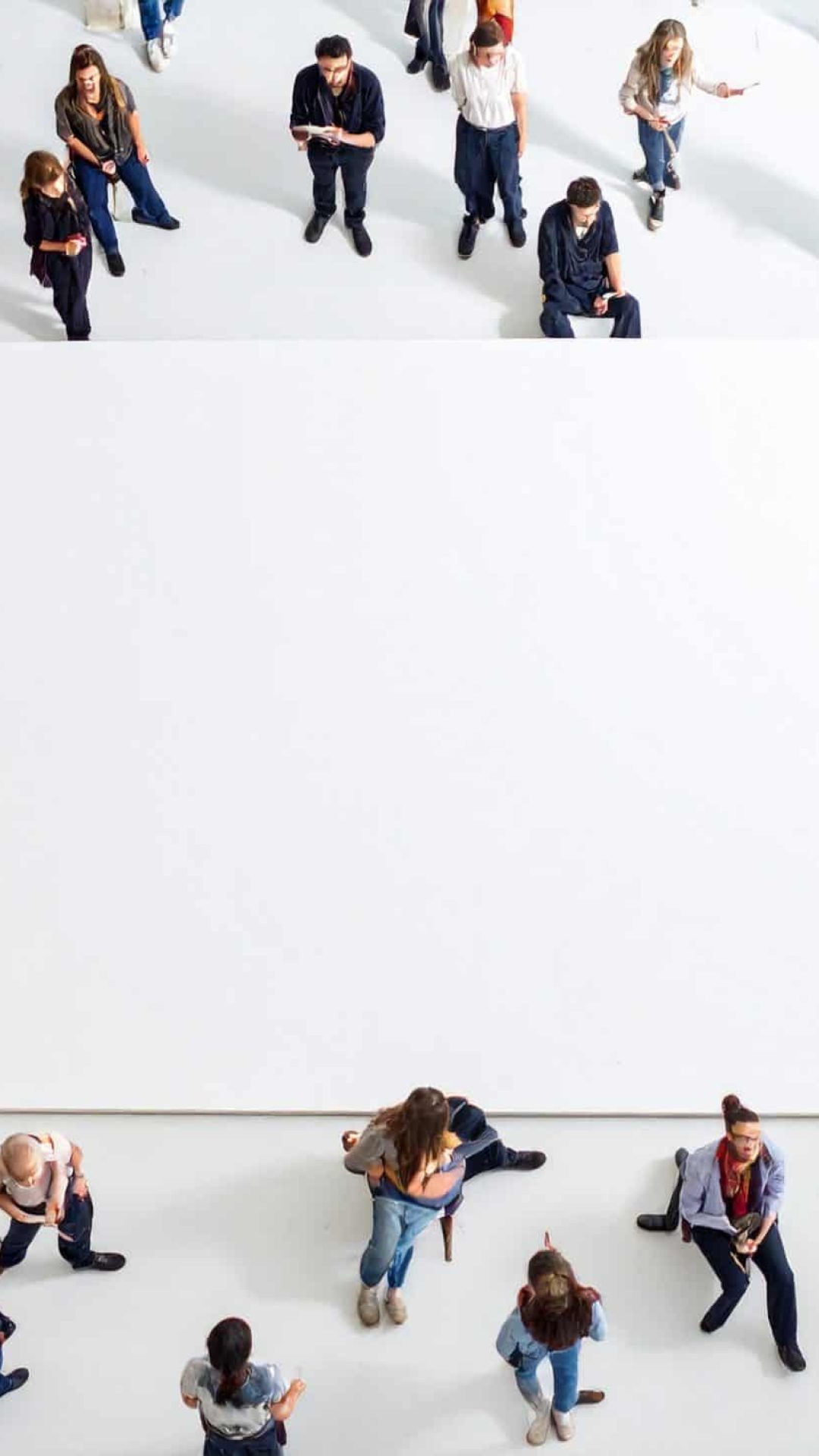 Firefly_a picture with thousands of creative people in a blank background 27954